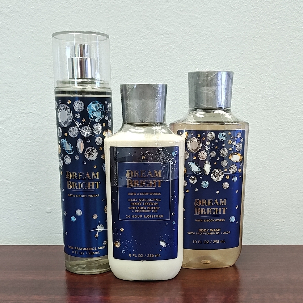 Bath & Body Works DREAM BRIGHT 3 Piece Body Care Gift Set